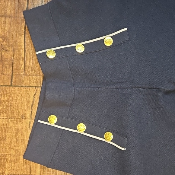 J.Crew Delaney Sailor Sweater Pant Medium NWT Wide Leg Navy Full Length Nautical - Picture 3 of 5